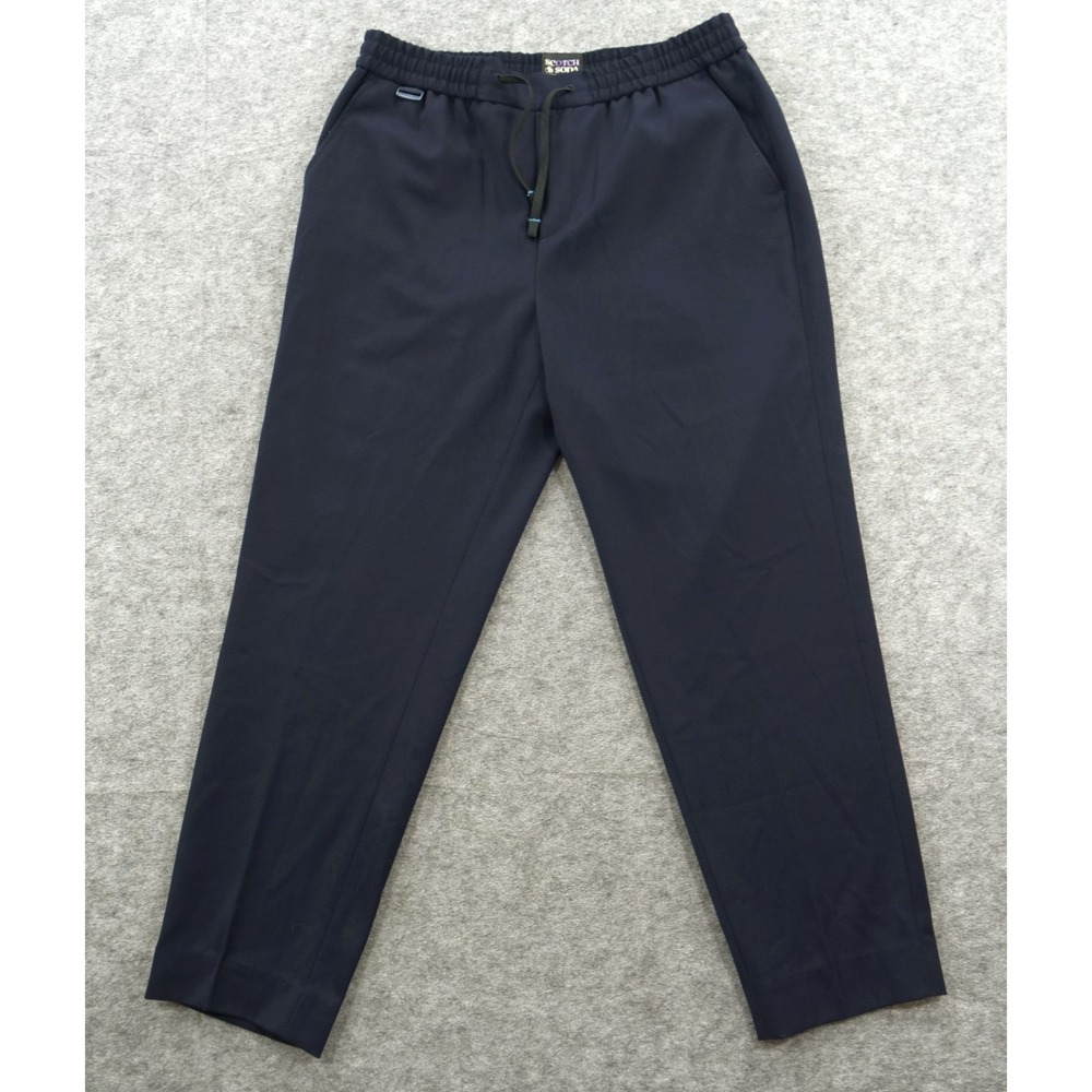 Scotch Soda Pants Womens Medium Blue Trousers Elastic Waist Drawstring